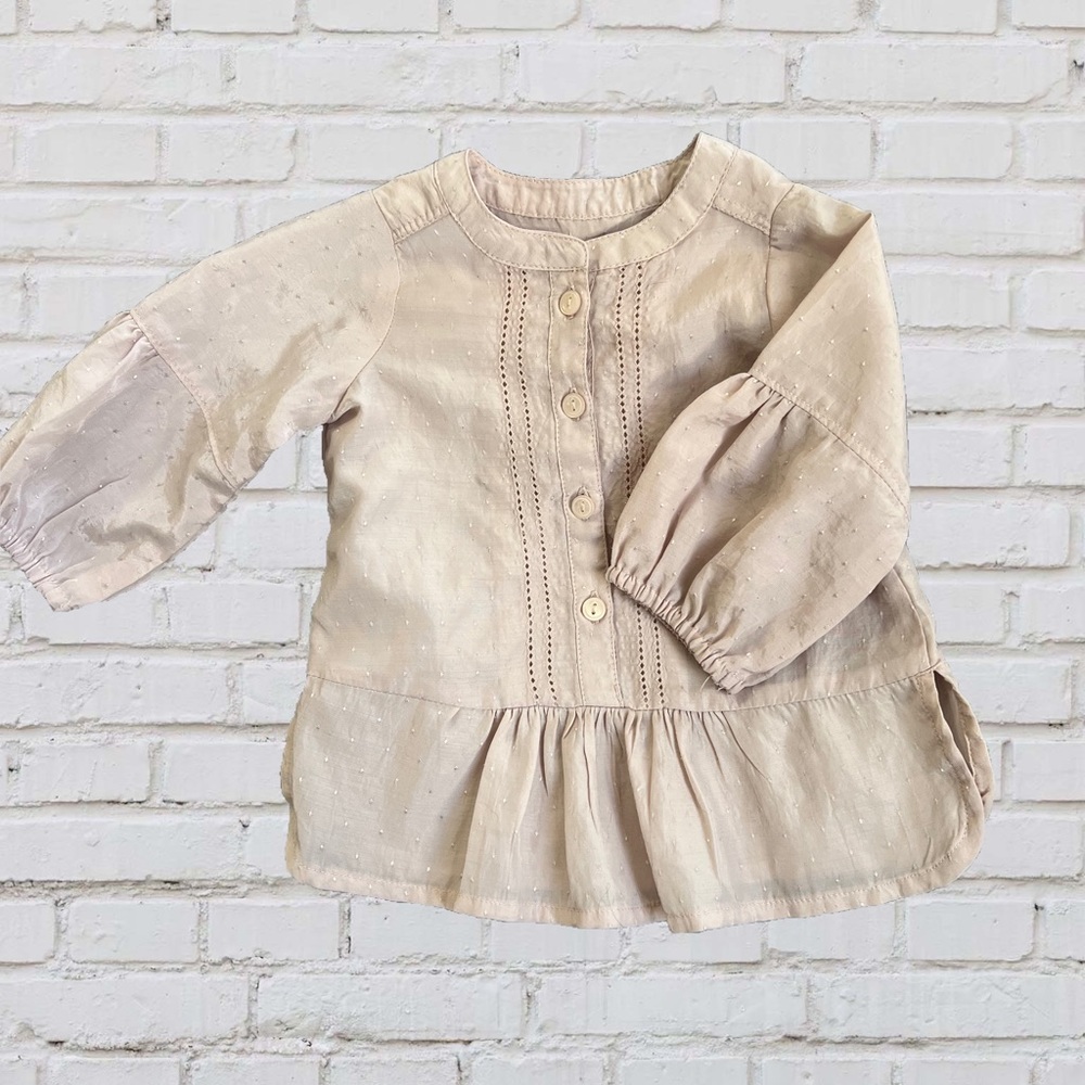 Baby Gap Girls Light Pink Long Sleeve Top, 3-6 months